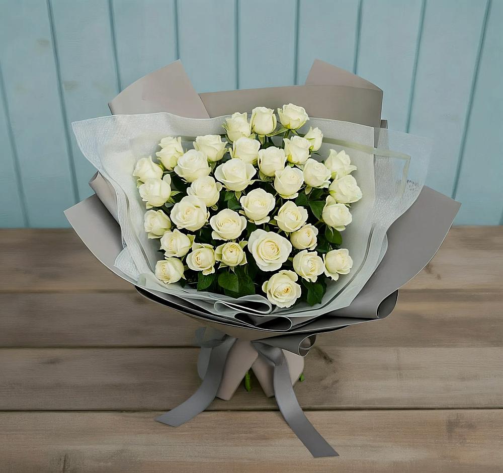 Букет Белоснежная нежность в Зеленой Роще