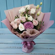 Букет цветов из:  Розы и Лизиантусы #REPLACE_PRED# Зеленой Роще