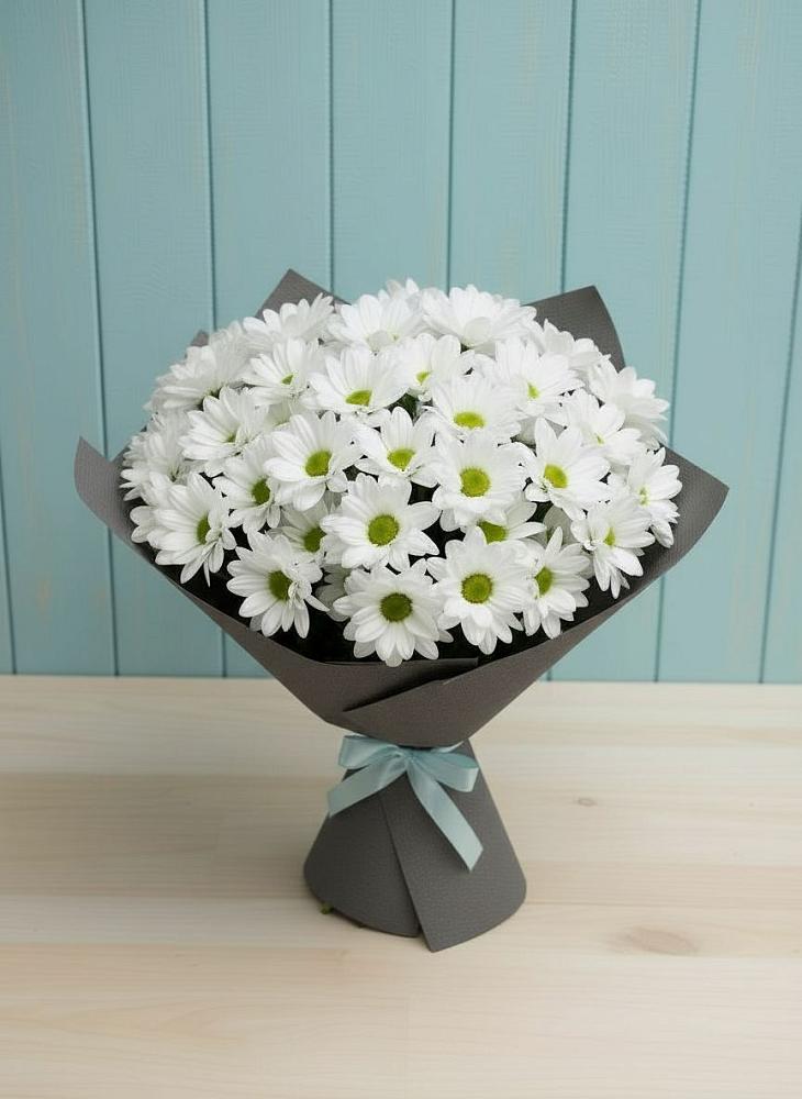 Букет цветов из: Хризантемы в Зеленой Роще