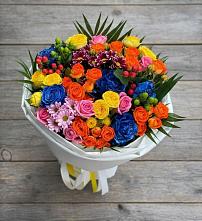Букет цветов из:  Розы и Хризантемы в Зеленой Роще