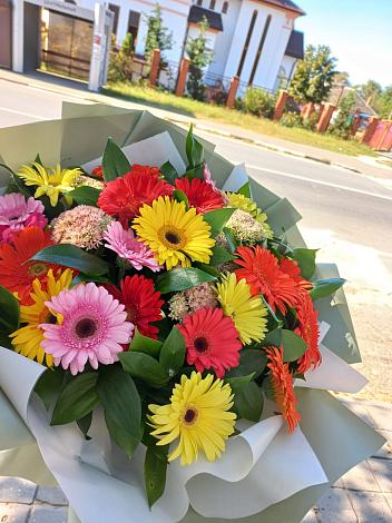 Букет цветов из: Герберы в Зеленой Роще
