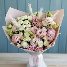 Букет цветов из:  Альстромерии и Розы в Зеленой Роще